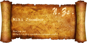 Niki Zsombor névjegykártya